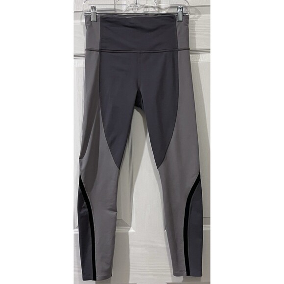 Athleta 2 Tone Cropped Leggings RN 54023 Womens S Gray Yoga Gym Athleisure - Picture 1 of 10